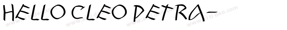 Hello Cleo Petra字体转换